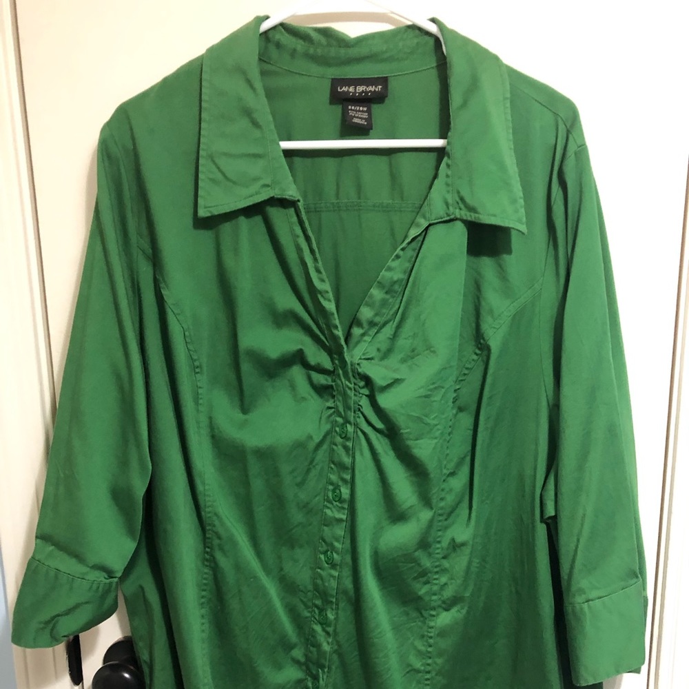 Green button up